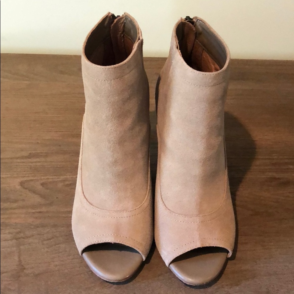 Joie Suede Edison Open Toe Booties size 7 - Picture 2 of 6